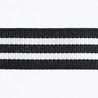 Stripe Petersham Ribbon Roll Black & White
