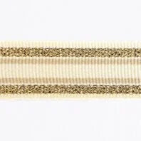 Stripe Petersham Ribbon Roll Cream & Gold