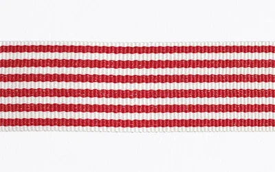 Stripe Petersham Ribbon Roll Red & White