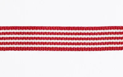 Stripe Petersham Ribbon Roll Red & White