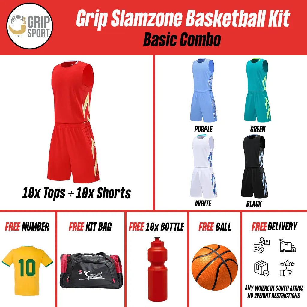 Grip Slamzone | Basketball Kit | White | Senior