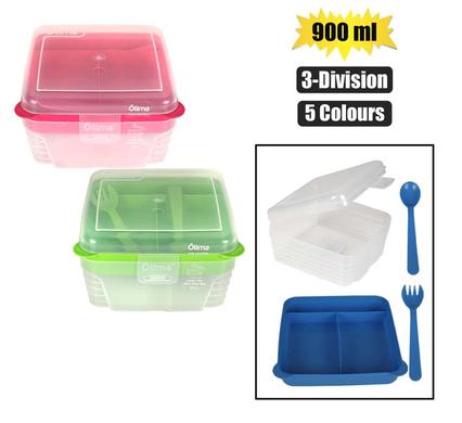 Otima Lunch Box 3-Division Meal Box 900ml