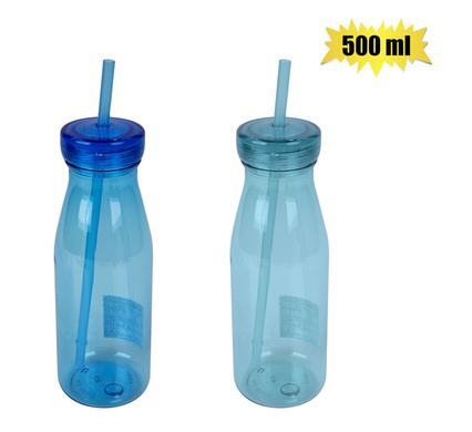 Water Bottle 500ml With Straw Top