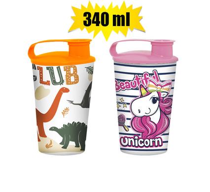 Tumbler With Spout 340ml Assorted
