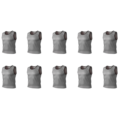 Grip Close End Bibs | Set of 10 | Grey