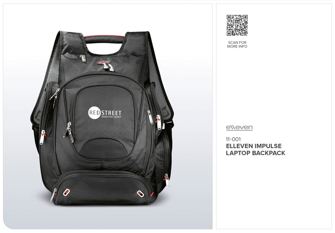 Elleven Impulse Laptop Backpack-Custom branded-Giftwrap Shop