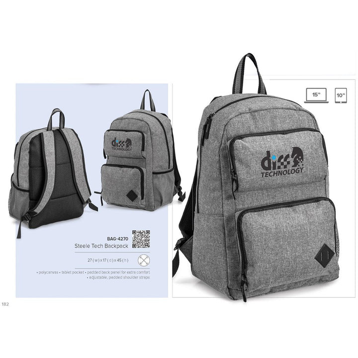 Steele Laptop Backpack | Laptop Backpacks | Custom-branded & Personalised Backpacks | Giftwrap Shop