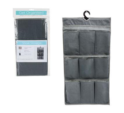 Get Organised Shoe Bag 9-Pockets Non-Woven 75X40cm