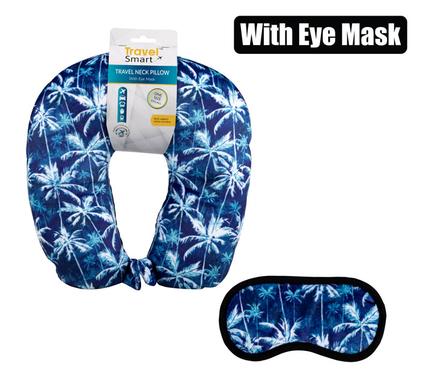 Travel Smart Travel Neck Pillow With Eye Mask