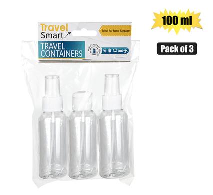 Travel Smart Travel Bottles 3-Pack 100ml