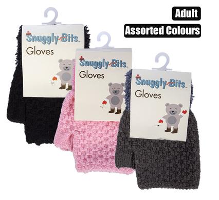 Snuggly Bits Gloves Adult Open-Finger With Cuff