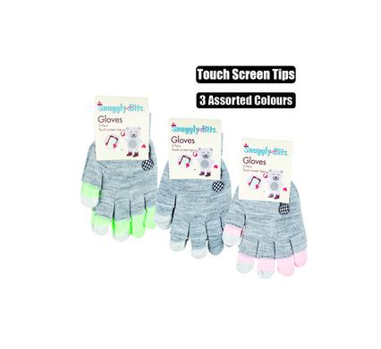 Snuggly Bits Gloves Adult 2Pair With Touch Screen Tips