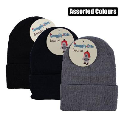 Snuggly Bits Beanie Adult Plain Colours Asst