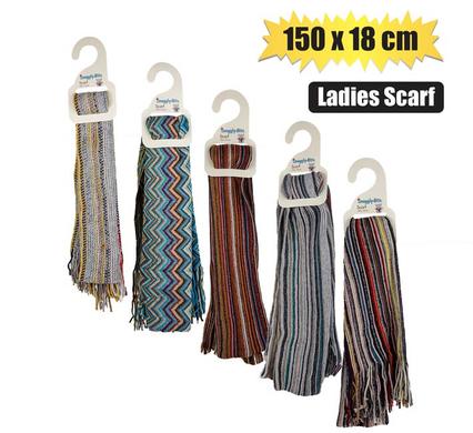 Snuggly Bits Scarf Adult 150X18cm Knitted Stripes