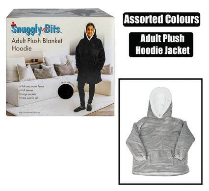 Snuggly Bits Blanket Plush Adult Hoodie