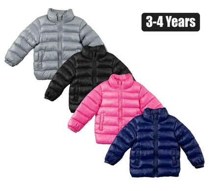 Snuggly Bits Puffer Jacket Kids Plain Size 3-4