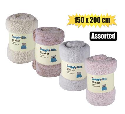 Snuggly Bits Blanket Sherpa 150X200cm Assorted