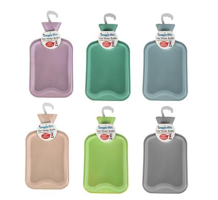 Snuggly Bits Hotwater Bottle Rubber Ribbed Assorted 2L