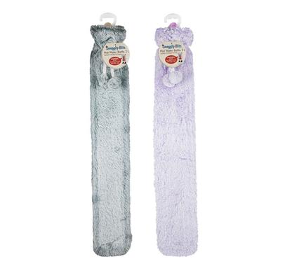 Snuggly Bits Hotwater Bottle With Plush Cover Long 2L