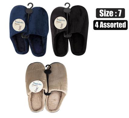 Snuggly Bits Slipper Slip-In Plain Size 7