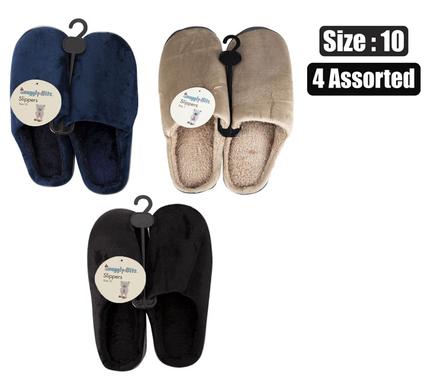 Snuggly Bits Slipper Slip-In Plain Size 10