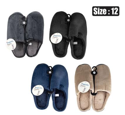 Snuggly Bits Slipper Slip-In Plain Size 12