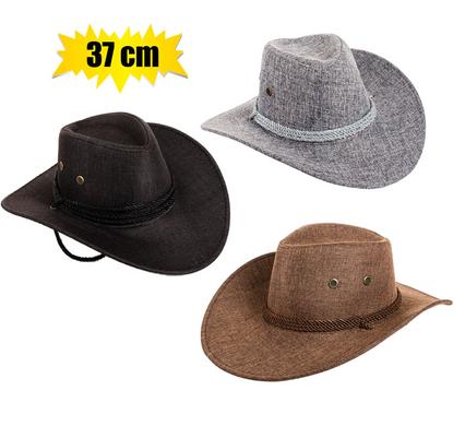 Hat Mens Woven Cowboy Assorted 37cm