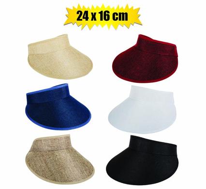 Hat Ladies Visor Style Assorted 24X16cm