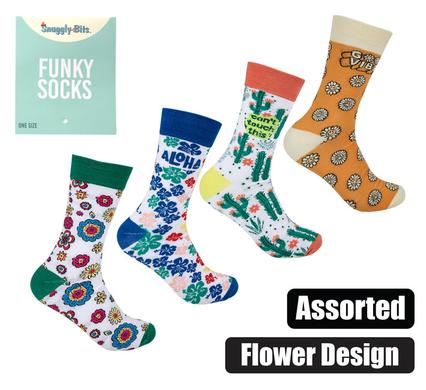 Snuggly Bits Socks Unisex Floral Designs