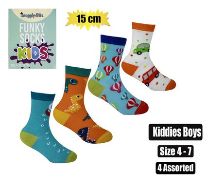 Snuggly Bits Socks Kids Boys Size 4-7 (15cm)