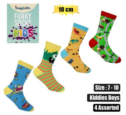Snuggly Bits Socks Kids Boys Size 7-10 (18cm)