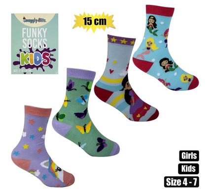 Snuggly Bits Socks Kids Girls Size 4-7 (15cm)