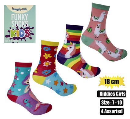 Snuggly Bits Socks Kids Girls Size 7-10 (18cm)