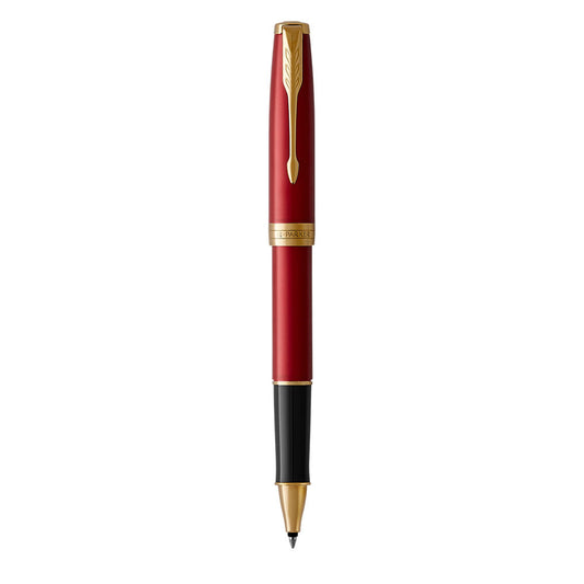 Parker Sonnet Roller Ball Fine NIb Black Ink - Red Gold Trim