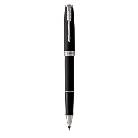 Parker Sonnet Roller Ball Fine NIb Black Ink - Matte Black Chrome Trim