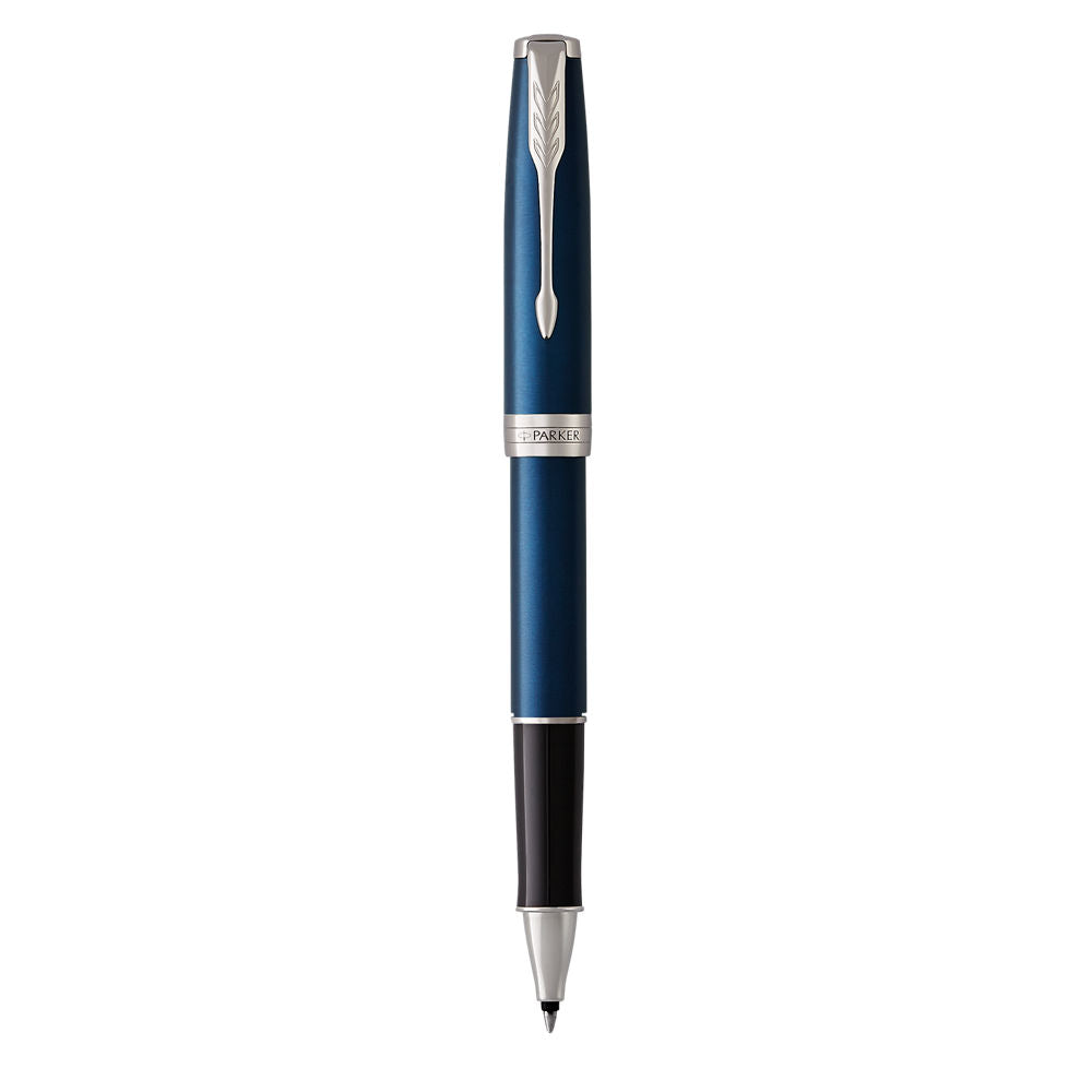Parker Sonnet Roller Ball Fine NIb Black Ink - Blue Chrome Trim