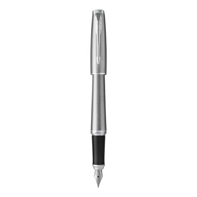Parker Urban Fountain Pen Medium NIb Blue Ink - Metro Metallic Chrome Trim