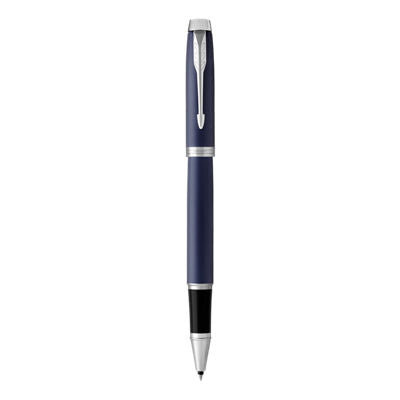 Parker IM Roller Ball Fine Nib Black Ink - Matte Blue Chrome TrIm