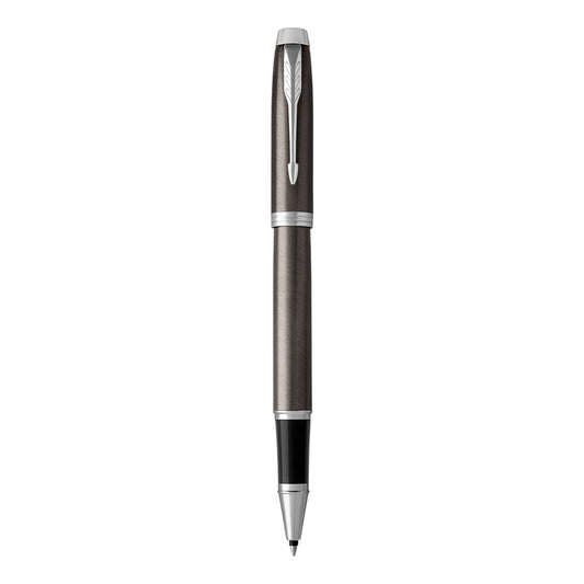 Parker IM Roller Ball Fine Nib Black Ink - Dark Espresso Chrome TrIm
