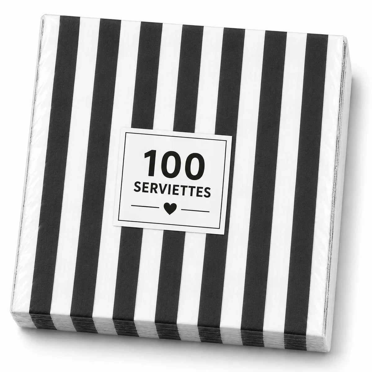 Black Stripe Serviettes