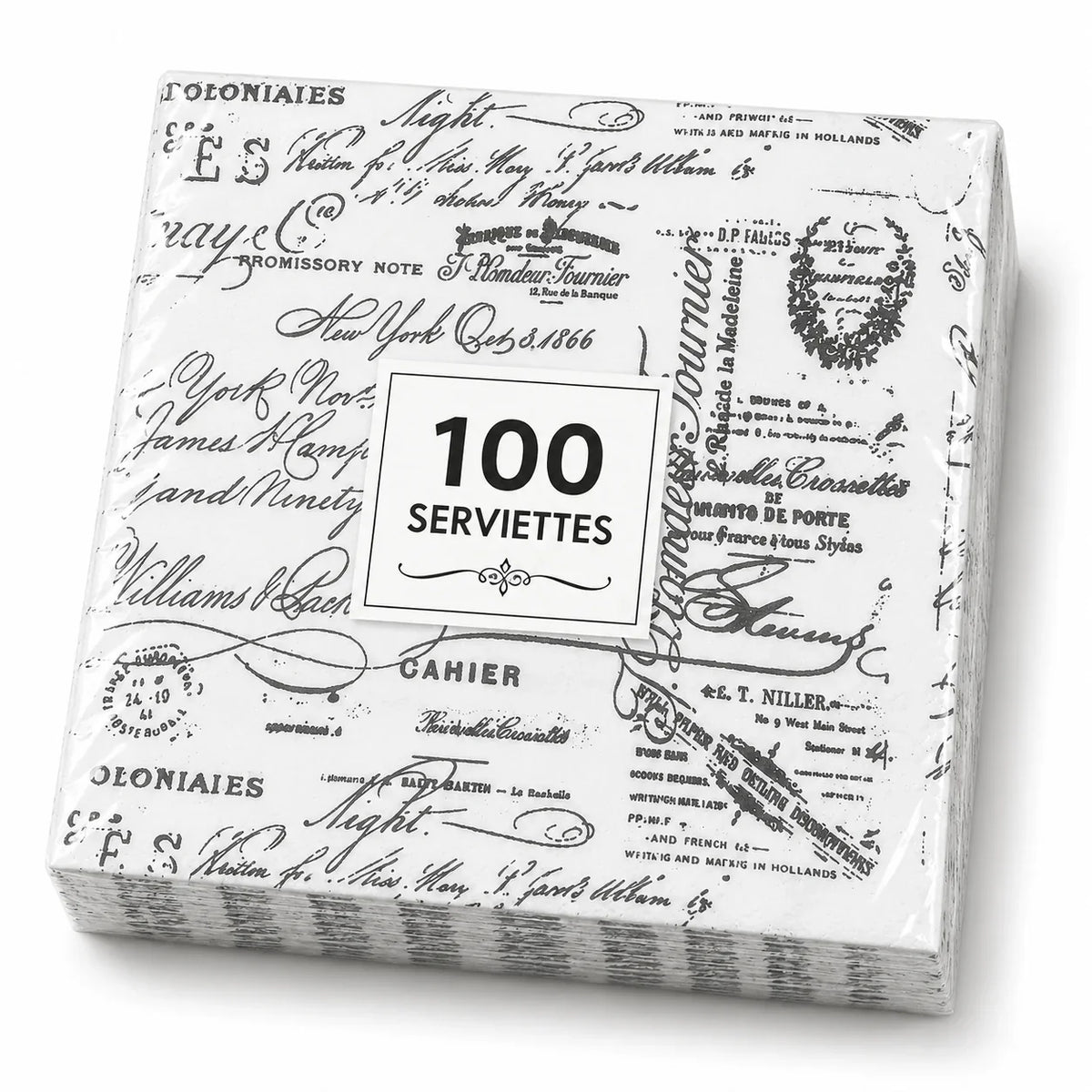 Black Script Serviettes