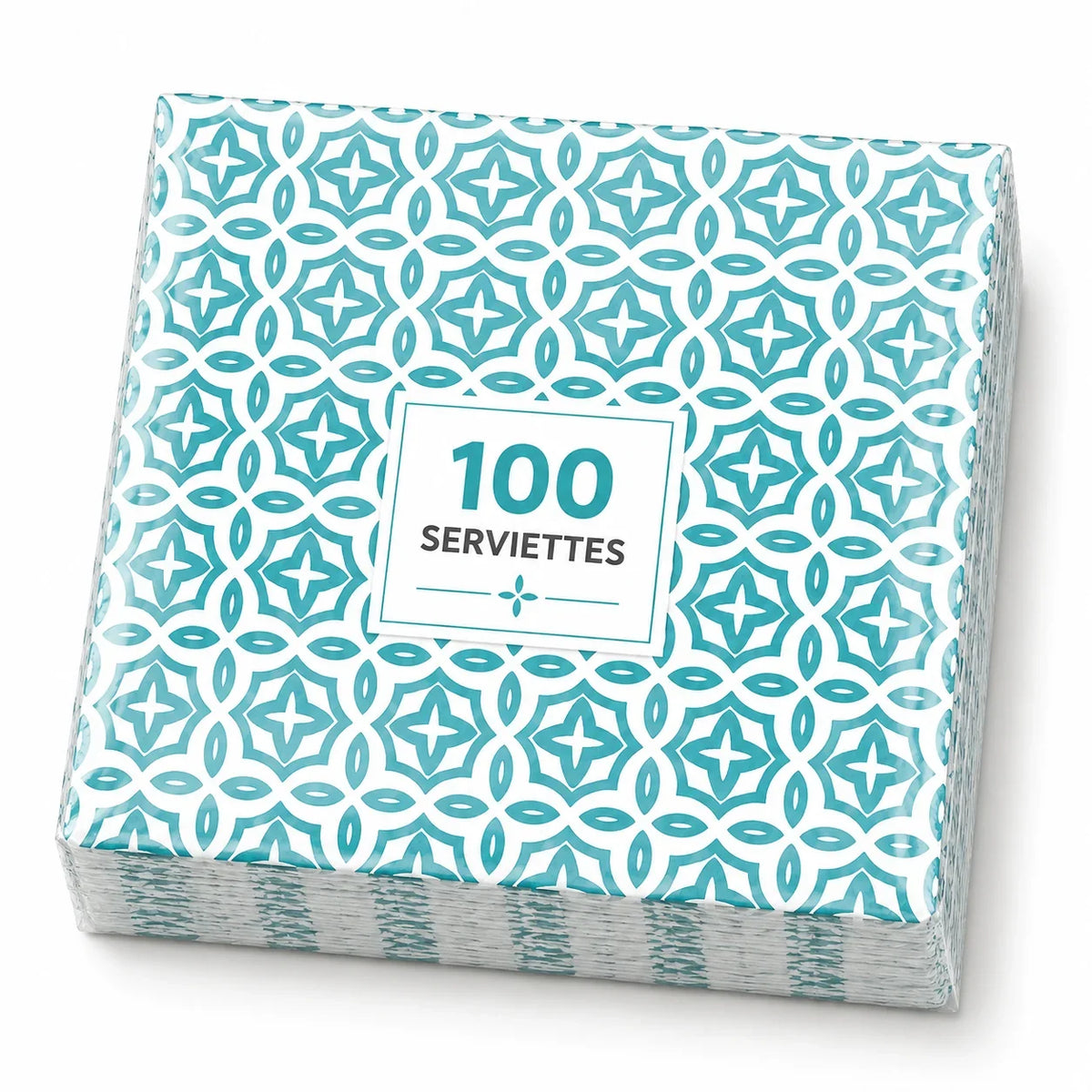 Teal Lisbon Pattern Serviettes