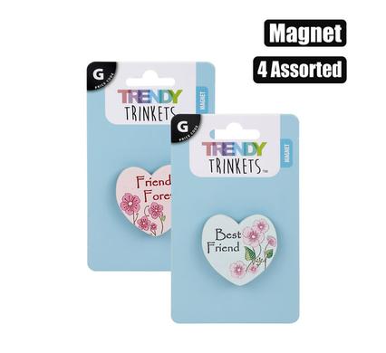 Trendy Trinkets Magnet Poly Friendship 4 Assorted