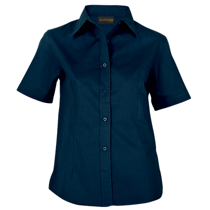 Brushed Cotton Twill Blouse Short Sleeve Ladies