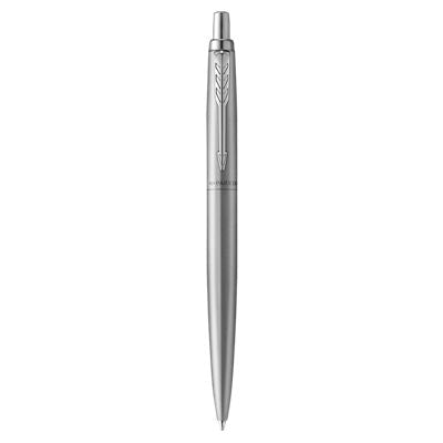 Parker Jotter XL Ball Pen Medium Nib Blue Ink Gift Box - Monochrome Stainless Steel Chrome Trim