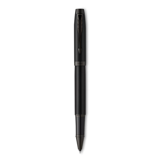 Parker IM Achromatic Rollerball Pen - Matte Black Trim - Fine Nib - Black Ink - Giftbox