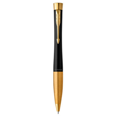 Parker Urban Twist Ball Pen Medium Blue Ink - Muted Black Gold Trim