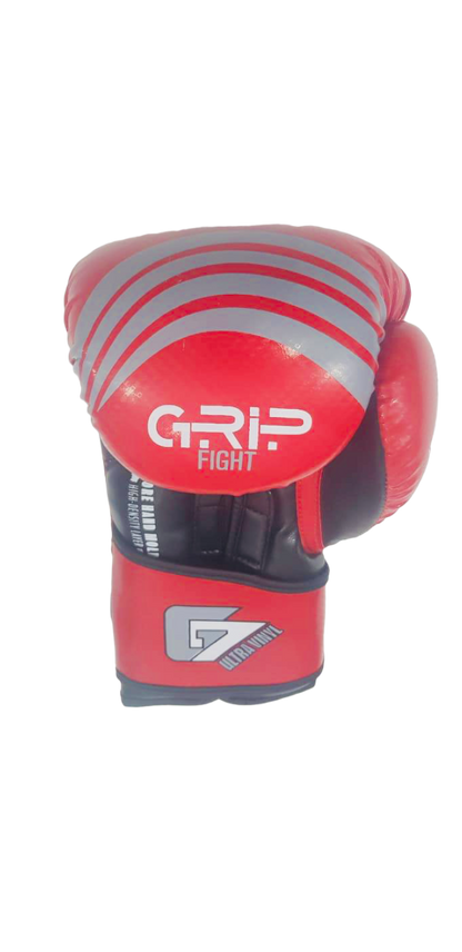 Grip Boxing Gloves | G7 Supreme Synthetic Vinyl | Red