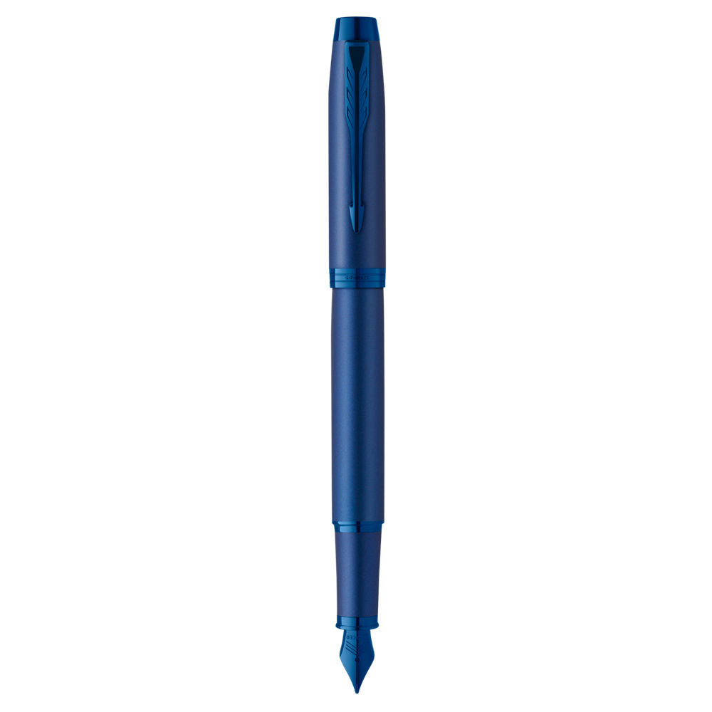 Parker IM Mono Fountain Pen Med Nib Blue Ink GB - Blue