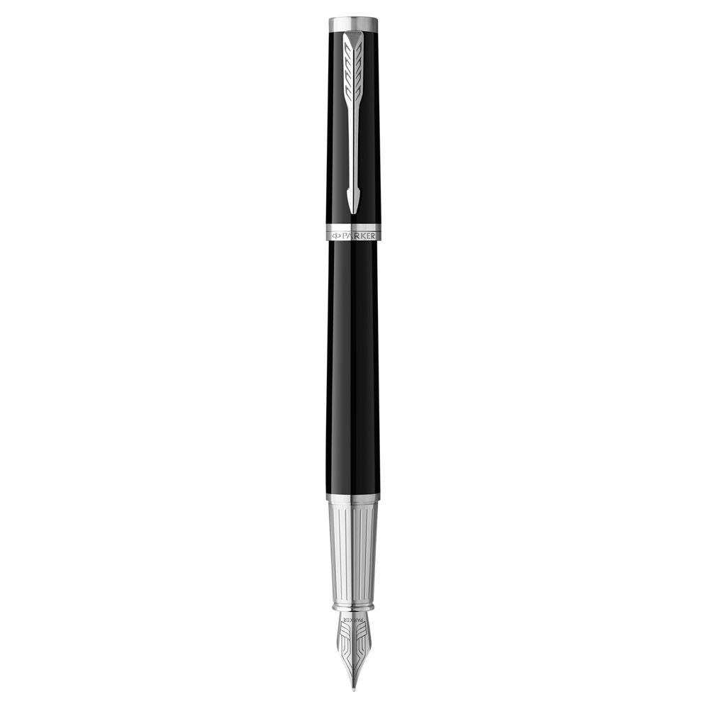 Parker Ingenuity Fountain Pen Medium Nib Black Ink - Black Chrome Trim